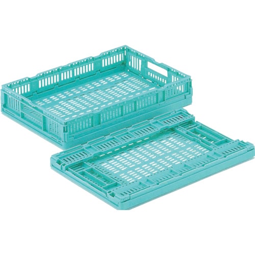 トラスコ中山 リス 折りたたみコンテナ 379371 RSコンテナーRS-610(薄型折りたたみコンテナー) 緑（ご注文単位1個）【直送品】