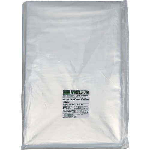 トラスコ中山 TRUSCO 業務用ポリ袋0.1×150L 5枚入（ご注文単位1袋）【直送品】