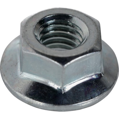 トラスコ中山 TRUSCO フランジナットセレート付 三価白 M12(17×24) 40個入 ヘキサゴンパック(ご注文単位1缶)【直送品】