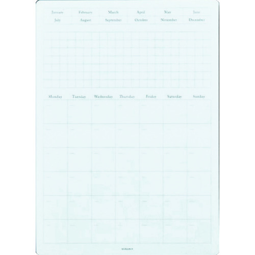 トラスコ中山 STALOGY 貼ってはがせるカレンダーシートM(ご注文単位1パック)【直送品】
