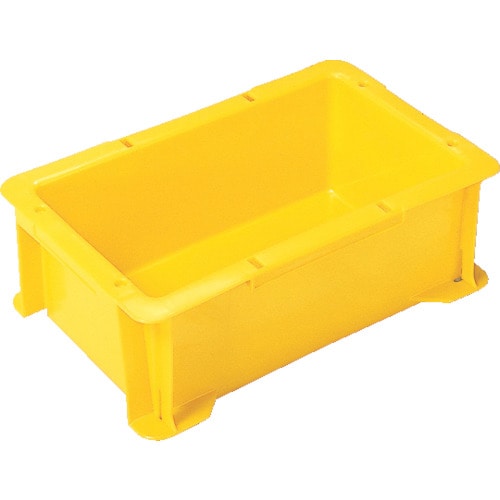 トラスコ中山 ヒシ S型コンテナ 有効内寸229×132×85mm 黄(ご注文単位1個)【直送品】