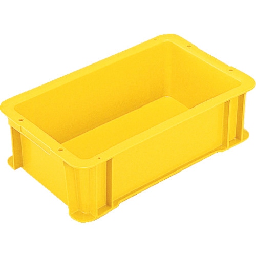 トラスコ中山 ヒシ S型コンテナ 有効内寸277×156×90mm 黄（ご注文単位1個）【直送品】