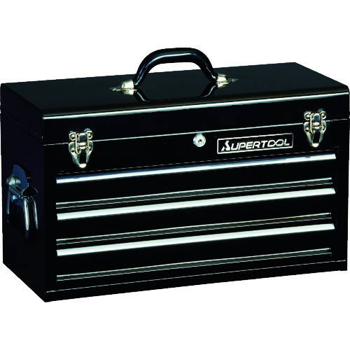 トラスコ中山 スーパー ツールケース(チェストタイプ)3段引出し式 色:ブラック 寸法:505×233×300mm(ご注文単位1個)【直送品】