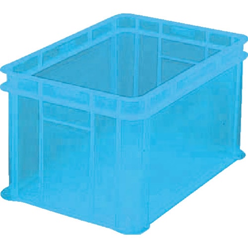 トラスコ中山 TRUSCO S型透明コンテナ 54L 透明ブルー（ご注文単位1個）【直送品】