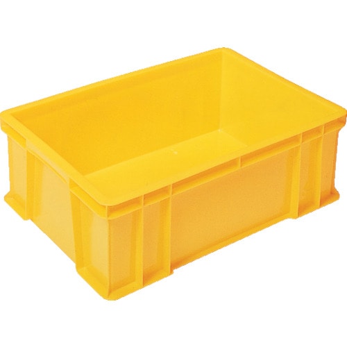 トラスコ中山 ヒシ S型コンテナ 有効内寸607×397×209mm 黄（ご注文単位1個）【直送品】