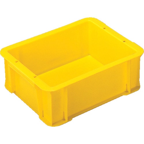 トラスコ中山 ヒシ S型コンテナ 有効内寸310×235×109mm 黄(ご注文単位1個)【直送品】
