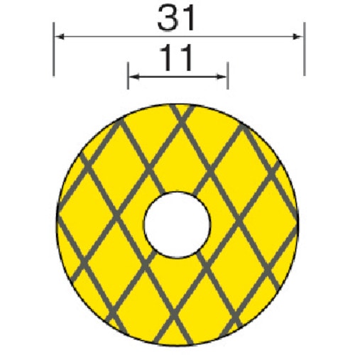 トラスコ中山 ミニモ クロスベースダイヤモンドディスク#120 φ31 (3枚入)（ご注文単位1袋）【直送品】