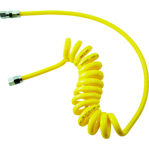 トラスコ中山 TRUSCO エアコイルホース スパイラルエアホース 6.5×10mm 2m(ご注文単位1本)【直送品】