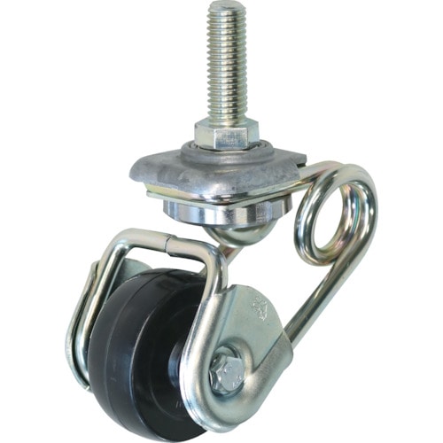 トラスコ中山 シシク 緩衝キャスター5 自在 ネジ込み 50径 Rゴム車(ご注文単位1個)【直送品】