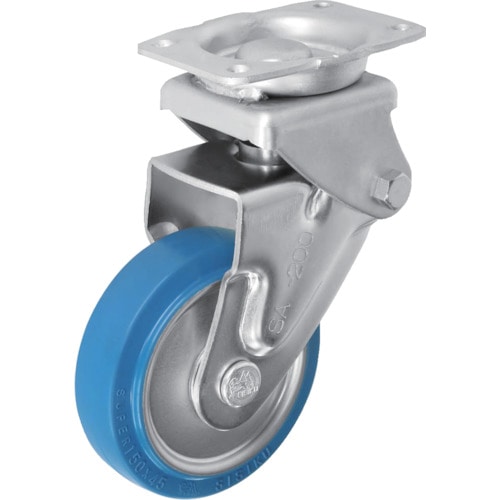 トラスコ中山 シシク 緩衝キャスター 固定 スーパーソリッド車輪 150径(ご注文単位1個)【直送品】