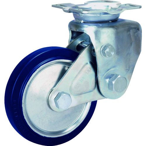 トラスコ中山 シシク 緩衝キャスター 固定 200径 スーパーソリッド車輪(ご注文単位1個)【直送品】