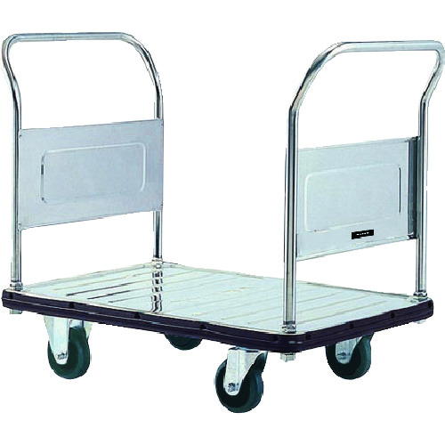 トラスコ中山 ダンディ ステンレス台車 ダンディSシリーズ タイプSA 固定両ハンドル式 W935×D605(ご注文単位1台)【直送品】