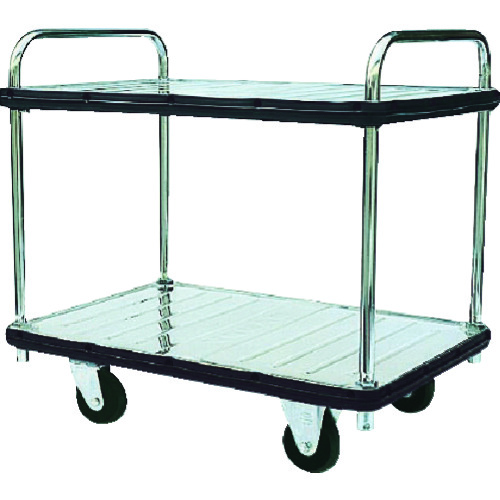 トラスコ中山 ダンディ ステンレス台車 ダンディSシリーズ タイプSA 2段テーブル式 W935×D605(ご注文単位1台)【直送品】