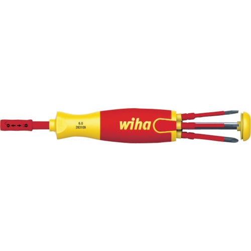 トラスコ中山 wiha 絶縁スリムバリオ 差替式ドライバー マガジンリフトアップ 6本入セット(ご注文単位1セット)【直送品】