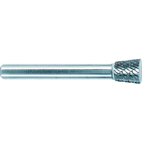 トラスコ中山 スーパー スーパー超硬バー シャンク径6mm(逆テーパー型)ダブルカット(刃径：6.0)（ご注文単位1本）【直送品】