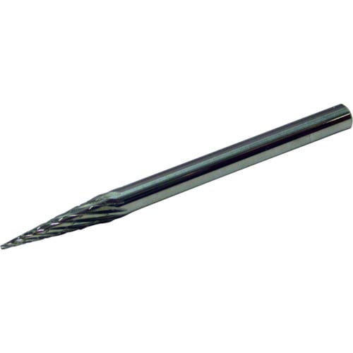 トラスコ中山 スーパー スーパー超硬バー オール超硬 円錐型(ダブルカット)角度:14° 刃径:3.0mm 軸径:3.0mm(ご注文単位1本)【直送品】