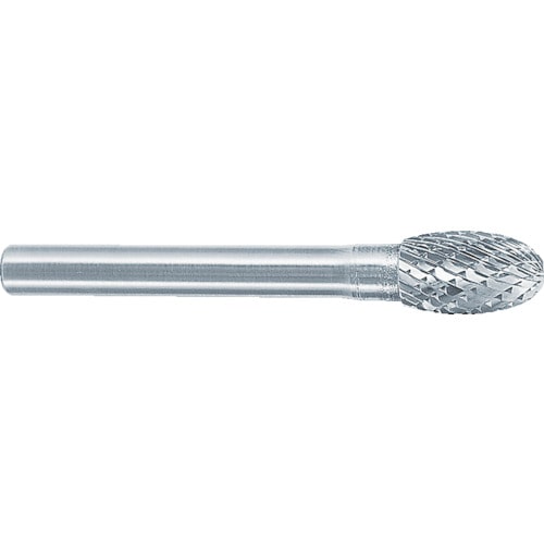 トラスコ中山 スーパー スーパー超硬バー シャンク径6mm(卵型)ダブルカット(刃径：9.5)（ご注文単位1本）【直送品】