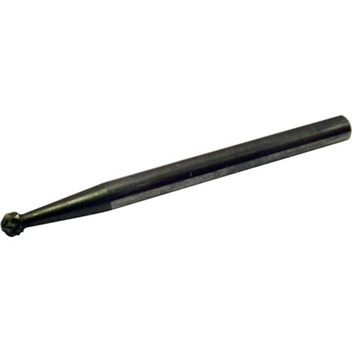 トラスコ中山 スーパー スーパー超硬バー オール超硬タイプ 球型(ダブルカット)刃径:2.5mm 刃長:2.3mm 軸径:3.0mm(ご注文単位1本)【直送品】