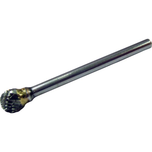 トラスコ中山 スーパー スーパー超硬バー ロー付タイプ 球型(ダブルカット)刃径:6.3mm 刃長:5.0mm 軸径:3.0mm(ご注文単位1本)【直送品】