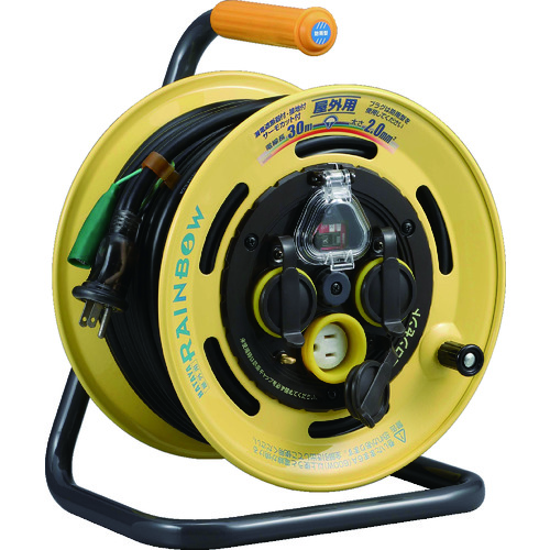 トラスコ中山 ハタヤ 防雨型 レインボーリール 単相100V接地付 30m（ご注文単位1台）【直送品】