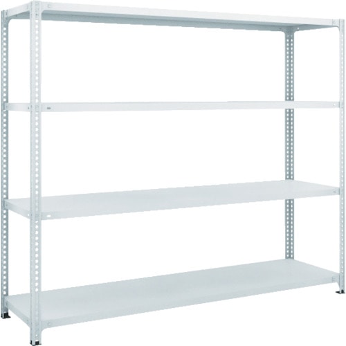 トラスコ中山 TRUSCO スチールラック SBL型抗菌塗装セミボルトレス軽量棚 W1800XD450XH1500 4段 W色(ご注文単位1台)【直送品】