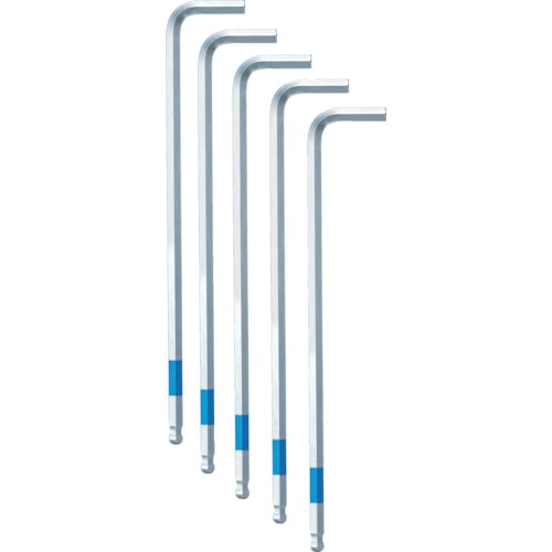 トラスコ中山 ワイズ スーパーボールレンチ 【単品】5本組(LL)6.0mm(ご注文単位1セット)【直送品】
