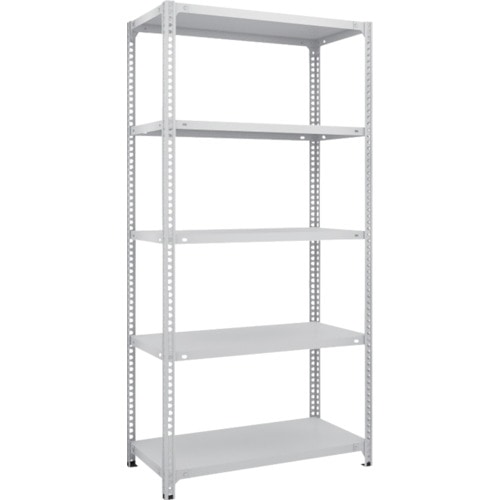 トラスコ中山 TRUSCO スチールラック SBL型抗菌塗装セミボルトレス軽量棚 W875XD300XH1800 5段 W色(ご注文単位1台)【直送品】