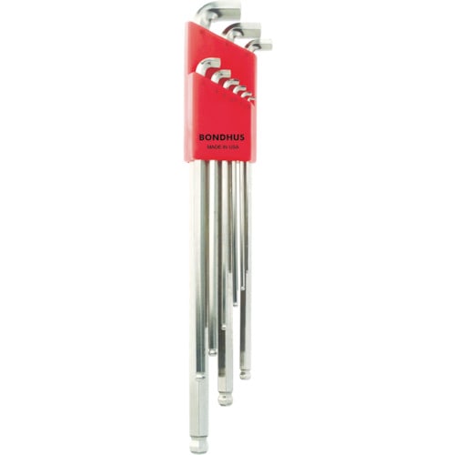 トラスコ中山 ボンダス スタビー・ボールポイント・L-レンチ エクストラロング セット9本組(1.5-10mm)(ご注文単位1セット)【直送品】