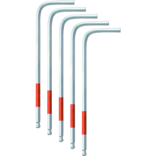 トラスコ中山 ワイズ ボールポイントレンチ 【単品】5本組NC(標準サイズ)3.0mm(ご注文単位1セット)【直送品】