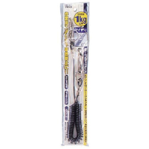 トラスコ中山 OH 安全ロープ 落下防止用セーフティコード(ステンレスワイヤー入り) 使用荷重1kg ブラック 最大長さ1700mm コード径3mm(ご注文単位1本)【直送品】