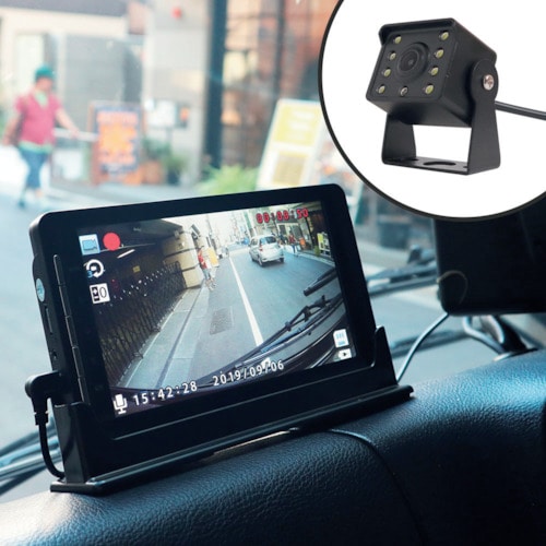 トラスコ中山 サンコー トラック・トレーラー・バス用リアカメラ付きドライブレコーダー(ご注文単位1台)【直送品】