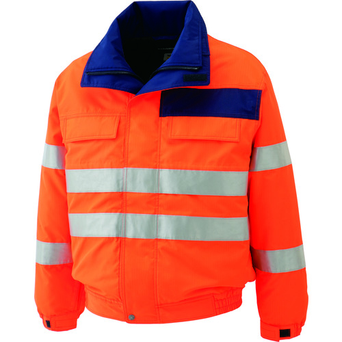 トラスコ中山 ミドリ安全 高視認性 防水帯電防止防寒ブルゾン オレンジ 4L(ご注文単位1着)【直送品】