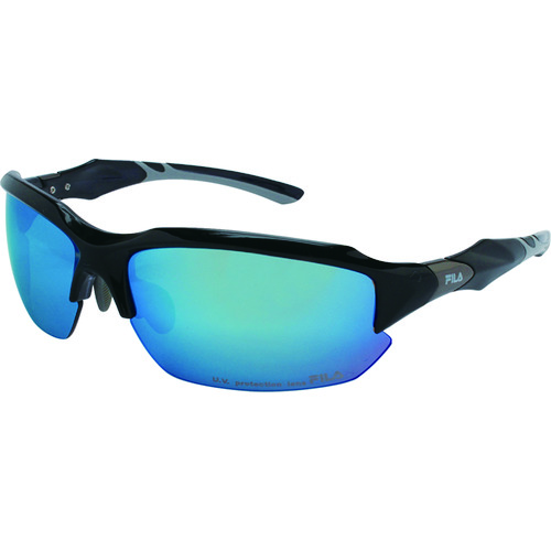 トラスコ中山 FILA 機能グラス サングラス SF4016J-ブラック/ブルーホワイト(ご注文単位1個)【直送品】