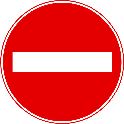 トラスコ中山 ミツギロン 表示シール 進入禁止 SF-68-C（ご注文単位1枚）【直送品】