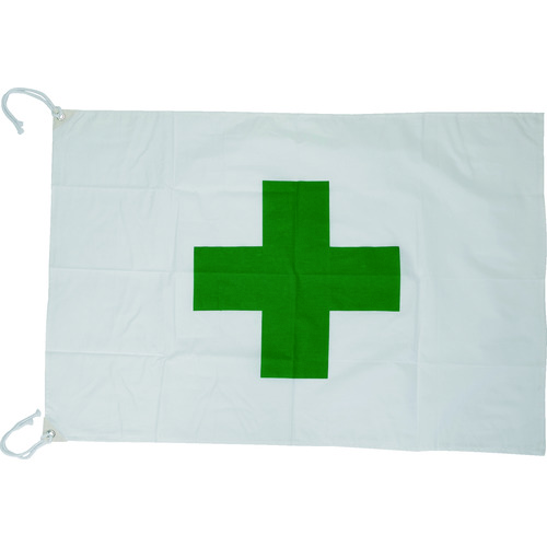 トラスコ中山 TRUSCO 安全旗(緑十字) 700×1000mm 布製 ハトメ2か所・紐2本付(ご注文単位1枚)【直送品】