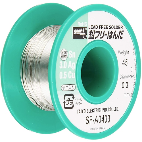 トラスコ中山 グット 鉛フリーリール巻はんだ45g 113-1490(ご注文単位1個)【直送品】