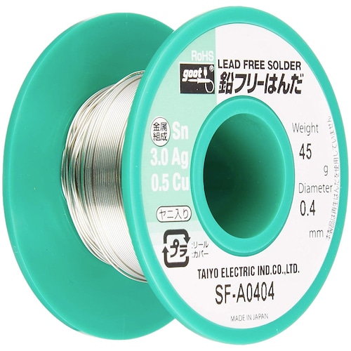 トラスコ中山 グット 鉛フリーリール巻はんだ45g 112-9973(ご注文単位1個)【直送品】