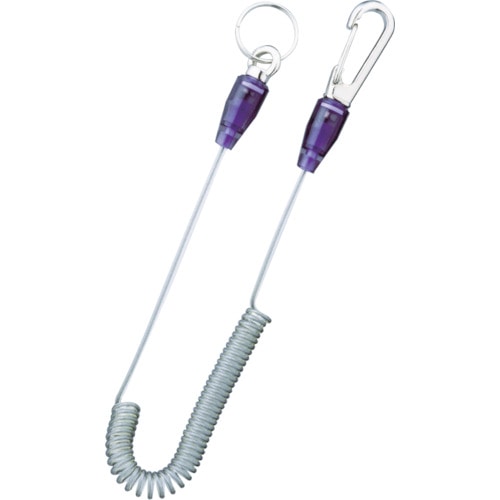 トラスコ中山 TOP スリムセーフティコード ステンレスワイヤー クリア(ご注文単位1本)【直送品】