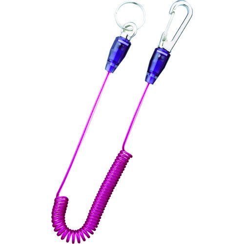 トラスコ中山 TOP スリムセーフティコード ステンレスワイヤー レッド(ご注文単位1本)【直送品】