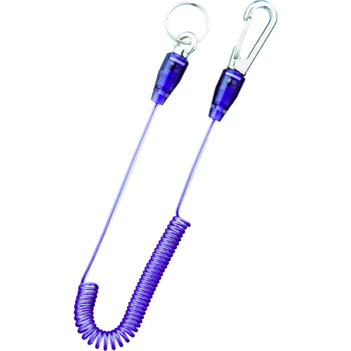 トラスコ中山 TOP スリムセーフティコード ステンレスワイヤー バイオレット(ご注文単位1本)【直送品】