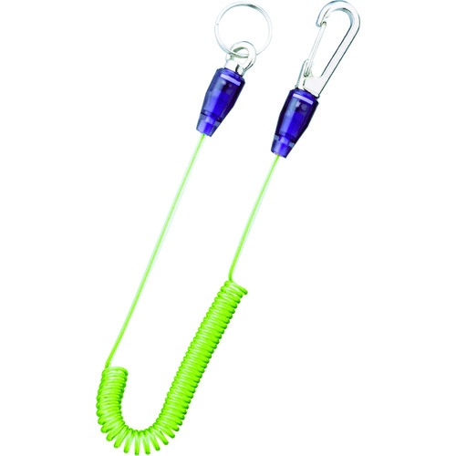 トラスコ中山 TOP スリムセーフティコード ステンレスワイヤー イエローグリーン(ご注文単位1本)【直送品】