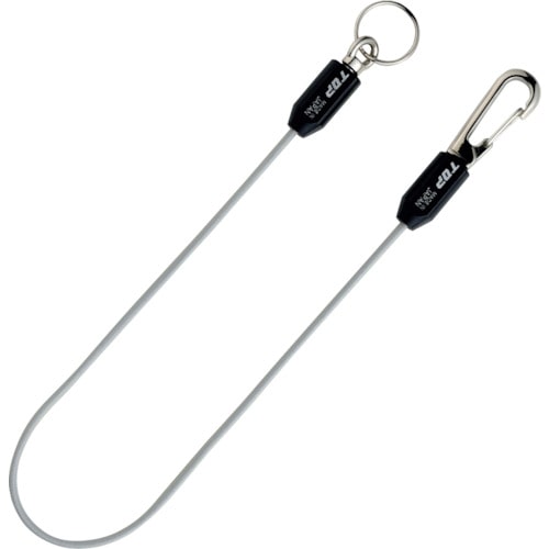 トラスコ中山 TOP ゴム製スリムセーフティコード(グレー)(ご注文単位1本)【直送品】