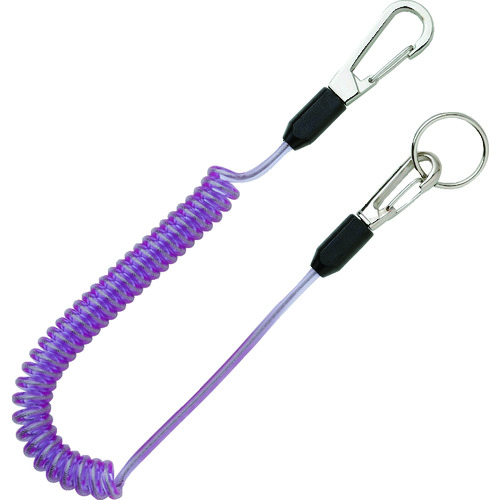 トラスコ中山 TOP セーフティコード ステンレスワイヤー バイオレット 最大長さ1350/自然長410mm(ご注文単位1本)【直送品】