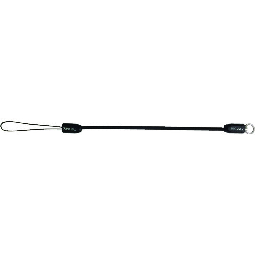 トラスコ中山 TOP ちょい足しクッションコード(セーフティコード用延長ゴムコード)ブラック（ご注文単位1本）【直送品】