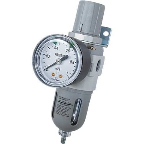 トラスコ中山 TAIYO フィルタレギュレータ(ブラケット、D型圧力計付)（ご注文単位1個）【直送品】