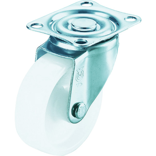 トラスコ中山 ユーエイ キャスター自在車 ナイロン車輪径75(ご注文単位1個)【直送品】