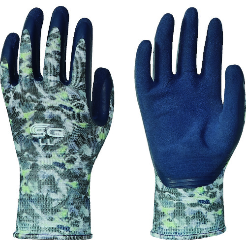 トラスコ中山 トワロン 天然ゴム背抜き手袋 SG-R107 ぼかし柄グレー LL(ご注文単位1組)【直送品】