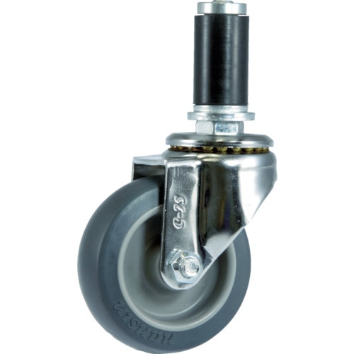 トラスコ中山 スペーシア 差込式キャスター自在SGRー75CTP（ご注文単位1個）【直送品】