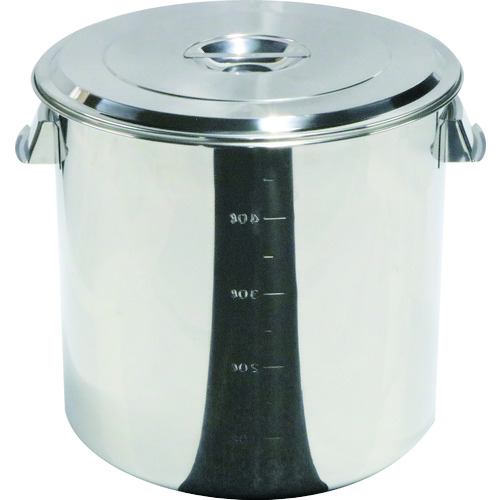 トラスコ中山 スギコ ステンレスキッチンポット蓋付 500x500 94L 手付(ご注文単位1個)【直送品】