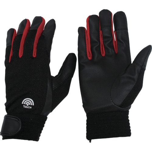 トラスコ中山 おたふく スマホ対応 PU合皮手袋 L(ご注文単位1組)【直送品】